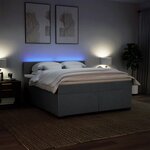 vidaXL Sommier à lattes de lit avec matelas Gris foncé 180x200cm Tissu