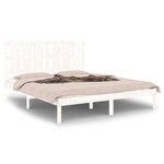 vidaXL Cadre de lit sans matelas blanc 160x200 cm bois de pin massif