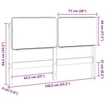 vidaXL Tête de lit capitonnée Brun et gris foncé 135 cm Pin massif