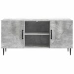 vidaXL Meuble TV Gris béton 102 x 34 5 x 50 cm Bois d'ingénierie