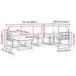 vidaXL Ensemble de canapés d'extérieur 6 pc Blanc et crème Polyester