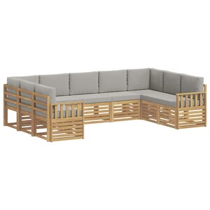 vidaXL Ensemble de canapés d'extérieur 7 pc Blanc et gris clair