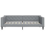 vidaXL Lit de jour avec matelas gris clair 90x190 cm tissu