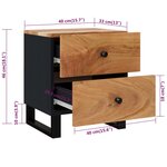 vidaXL Tables de chevet 2 Pièces 40x33x46 cm Bois d'acacia massif