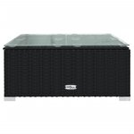 vidaXL Salon de jardin 7 Pièces avec coussins Résine tressée Noir