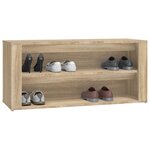 vidaXL Étagère à chaussures Chêne sonoma 100x35x45cm Bois d'ingénierie