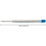 Blister de 2 recharges pour stylo bille bleu pointe moyenne compatible avec parker monteverde