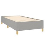 vidaXL Sommier à lattes de lit et matelas Gris clair 90x190 cm Tissu