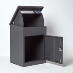 Boîte à colis moyenne 1 porte Gris foncé à accès frontal Acier galvanisé SMART PARCEL BOX®