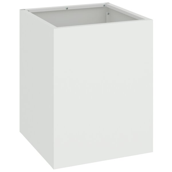 vidaXL Cache-pot de jardin Blanc 32 x 32 x 40 cm Acier laminé à froid