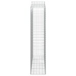 vidaXL Paniers à gabions arqués 4 Pièces 200x50x220/240 cm Fer galvanisé