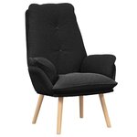 vidaXL fauteuil Noir 61 x 78 x 98 cm Tissu Sherpa