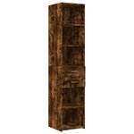 vidaXL Armoire de rangement mince chêne fumé 40x42 5x225 cm