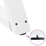 vidaXL Pieds de table basse 2 pièces Blanc 40 x (30-31 3) cm Acier