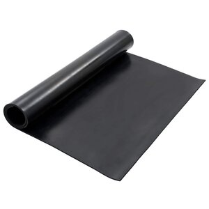 vidaXL Tapis de sol Noir 1 2 x 2 m Caoutchouc