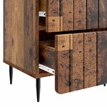 vidaXL Cabinet de chevet avec tiroir Bois ancien 43 x 34 5 x 49 5 cm