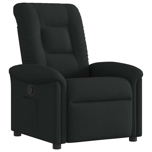vidaXL Fauteuil inclinable Noir Tissu