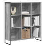 vidaXL Bibliothèque Gris Sonoma 99 5 x 30 x 108 5 cm Bois d'ingénierie