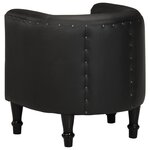 vidaXL Chaise cabriolet noir cuir véritable