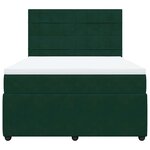 vidaXL Sommier à lattes de lit et matelas Vert foncé 140x190cm Velours