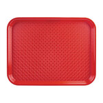 Plateau fast food en plastique 415 x 305 mm rouge - kristallon