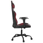 vidaXL Chaise de jeu de massage Noir et rouge bordeaux Similicuir