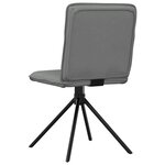 vidaXL Chaises à manger lot de 2 gris foncé tissu