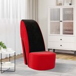 vidaXL Chaise en forme de talon haut rouge velours