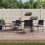 vidaXL Chaises de jardin lot de 4 noir 54x62 5x89 cm résine tressée