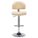 vidaXL Tabourets de bar lot de 2 crème similicuir