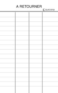 Paquet de 100 Fiches Cartonnées Bibliothèque 125X75 'A RETOURNER' Blanc ELVE