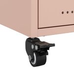 vidaXL Tables de chevet 2 Pièces rose 36x39x43 5 cm acier