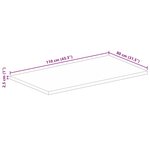 vidaXL Dessus de table 110x80x2 5cm rectangulaire bois massif récupéré