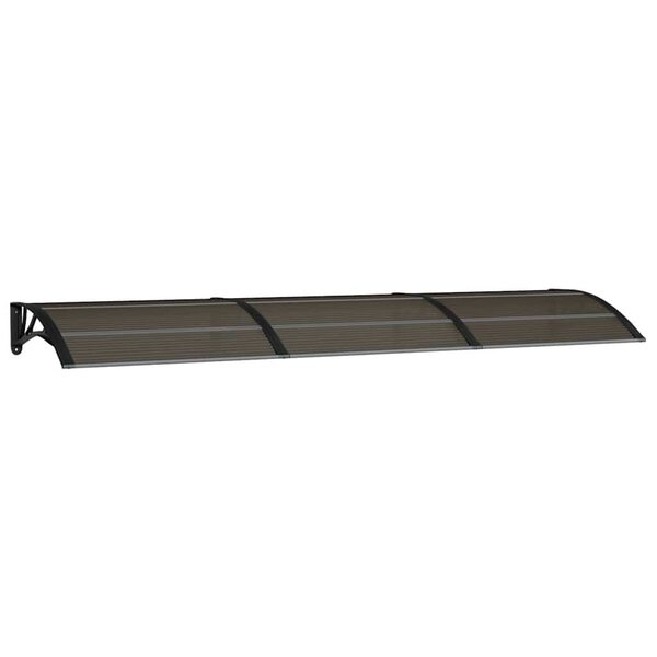 vidaXL Auvent de porte Noir 300x75 cm Polycarbonate