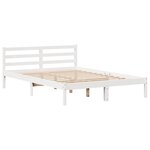 vidaXL Cadre de lit sans matelas blanc 140x190 cm bois de pin massif