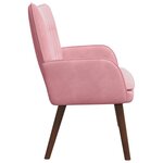 vidaXL Sofa 2 places Rose 115 x 61 x 87 cm Velours