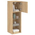 vidaXL Meuble TV avec lumières LED chêne sonoma 30 5x30x90 cm