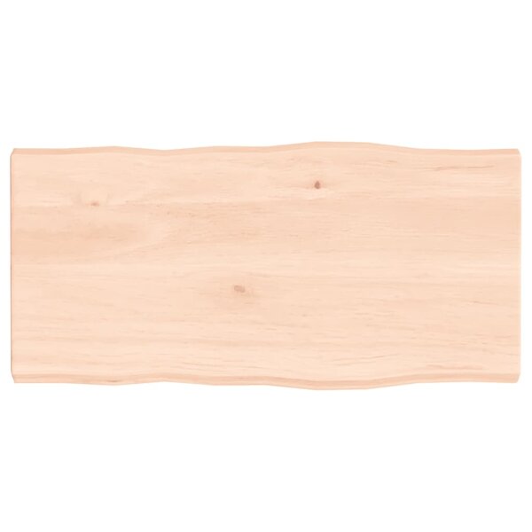 vidaXL Dessus de table bois massif non traité bordure assortie