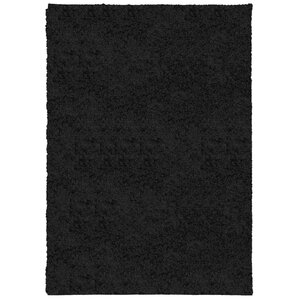 vidaXL Tapis shaggy PAMPLONA poils longs moderne noir 120x170 cm