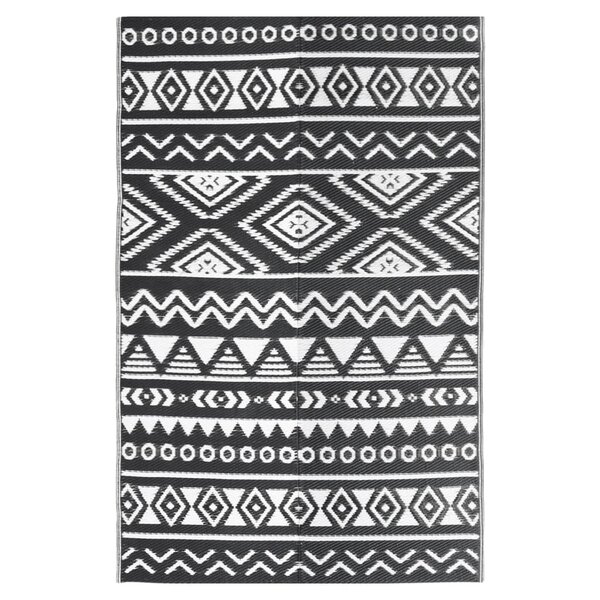 vidaXL Tapis d'extérieur ARAKIL Noir 190x290 cm PP