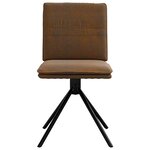 vidaXL Chaise à manger marron similicuir daim