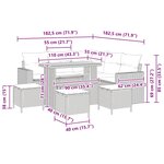 vidaXL Canapé de jardin 9 pièces avec coussins en poly rotin gris et acacia