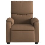 vidaXL Fauteuil inclinable électrique Marron Tissu