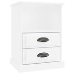vidaXL Tables de chevet 2 Pièces blanc brillant 43x36x60 cm