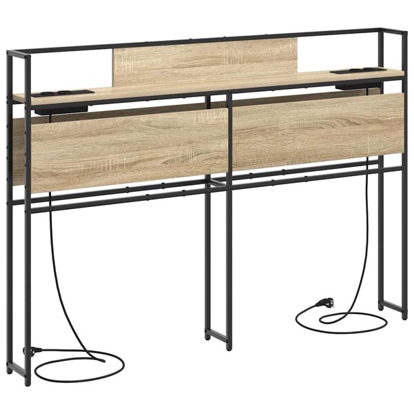 vidaXL Tête de lit de rangement Chêne sonoma 160 cm Bois d'ingénierie
