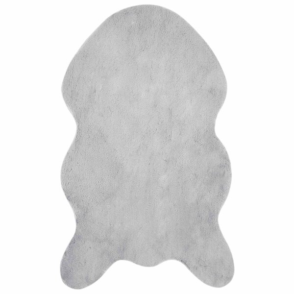 vidaXL Tapis en Fourrure Synthétique de Lapin Olite Gris 50 x 80 cm