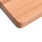 vidaXL Dessus de bureau 110x(55-60)x2 5 cm bois massif de hêtre