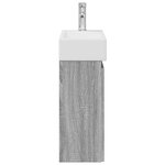 vidaXL Meuble de salle de bain avec robinet Sonoma gris