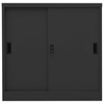 vidaXL Armoire à portes coulissantes avec jardinière Anthracite Acier