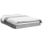 vidaXL Cadre de lit sonoma gris 140x200 cm bois d'ingénierie